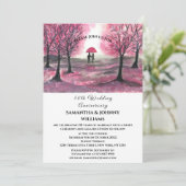 Invitation 50e anniversaire de Mariage Printemps Couple Rose (Debout devant)