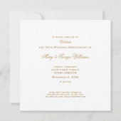 Invitation 50e anniversaire de Mariage Roses rouges Coeur élé (Dos)