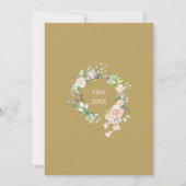 Invitation 50e Anniversaire de Mariage Rustique Roses Floral (Dos)