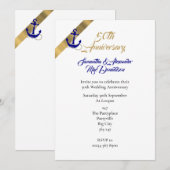 Invitation 50e anniversaire de mariage sur le thème de la voi (Devant / Derrière)