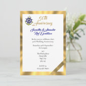 Invitation 50e anniversaire de mariage sur le thème du yachti (Debout devant)