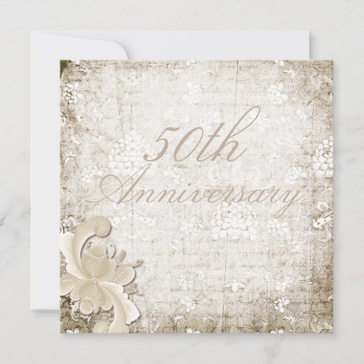 Invitation 50e Anniversaire de Mariage sur mesure design Tele (Devant)