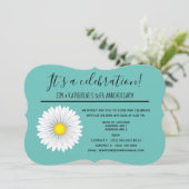 Invitation 50e anniversaire de mariage Teal Pretty (Debout devant)