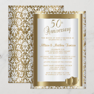 Invitation 50e anniversaire de mariage Texte DIY