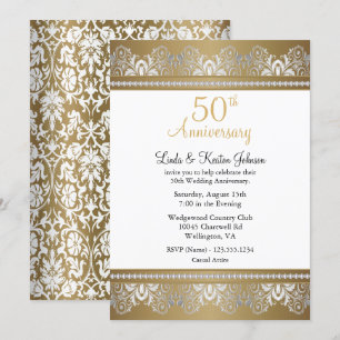 Invitation 50e anniversaire de mariage Texte DIY