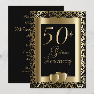 Invitation 50e anniversaire de mariage Texte DIY