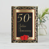 Invitation 50e anniversaire de mariage | Texte DIY (Debout devant)