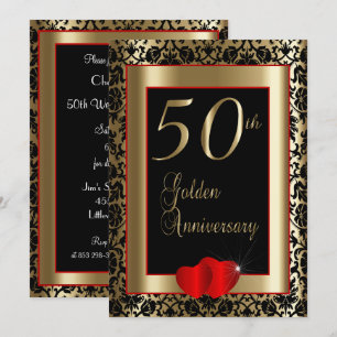 Invitation 50e anniversaire de mariage Texte DIY