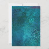 Invitation 50e anniversaire de mariage turquoise et or (Dos)