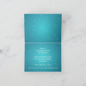 Invitation 50e anniversaire de mariage vague bleue scintillan (Intérieur)
