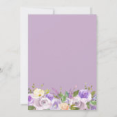 Invitation 50e Anniversaire de Mariage Violet Or Floral (Dos)