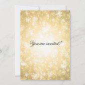 Invitation 50e anniversaire de mariage Winter Wonderland Or (Dos)