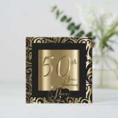 Invitation 50e anniversaire de noces d’or (Debout devant)