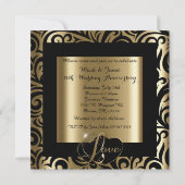 Invitation 50e anniversaire de noces d’or (Dos)