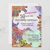 Invitation 50e Anniversaire des femmes Mauvaise fille Drôle V (Dos)