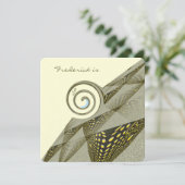 Invitation 50e anniversaire Design vert et jaune (Debout devant)