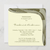 Invitation 50e anniversaire Design vert et jaune (Dos)