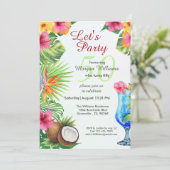 Invitation 50e anniversaire dîner et cocktail de l'été tropic (Debout devant)