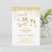 Invitation 50e anniversaire d'or - À 50 ans (Debout devant)