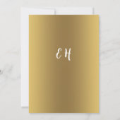 Invitation 50e Anniversaire d'or Fête Floral Wreath rose (Dos)