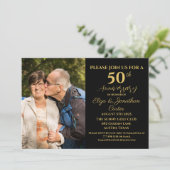 Invitation 50e anniversaire d'or Parties scintillant de la Su (Debout devant)