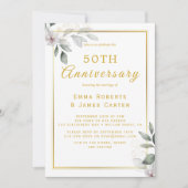 Invitation 50e anniversaire doré de verdure  (Devant)