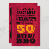 Invitation 50e anniversaire du barbecue Grill Out (Devant / Derrière)