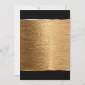 Invitation 50e anniversaire du coeur doré foncé (Dos)