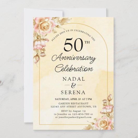 Invitation 50e anniversaire du Mariage (Devant)