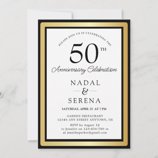 Invitation 50e anniversaire du Mariage (Devant)