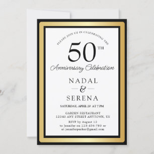 Invitation 50e anniversaire du Mariage