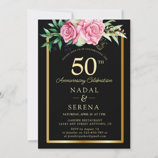 Invitation 50e anniversaire du Mariage (Devant)