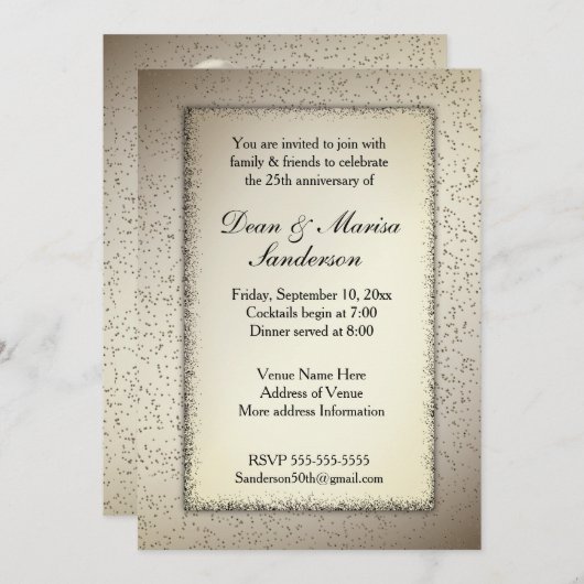 Invitation 50e anniversaire du Mariage (Devant / Derrière)