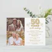 Invitation 50e anniversaire du Mariage 2 Photo (Debout devant)