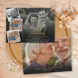 Invitation 50e anniversaire du Mariage 5 photo Collage<br><div class="desc">Personnalisez avec vos 5 photos préférées et vos détails spéciaux de célébration du 50e anniversaire de mariage d'or en typographie chic. Conçu par Thisisnotme©</div>