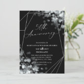 Invitation 50e anniversaire du Mariage Black & Silver (Debout devant)