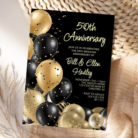 Invitation 50e anniversaire du Mariage d'or