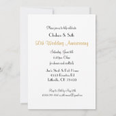 Invitation 50e anniversaire du Mariage d'or| Texte DO-IT-YOUR (Dos)