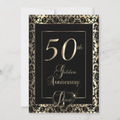 Invitation 50e anniversaire du Mariage d'or| Texte DO-IT-YOUR (Devant)