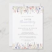 Invitation 50e anniversaire du Mariage du Fleur sauvage multi (Devant)