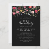 Invitation 50e anniversaire du Mariage du Fleur sauvage multi (Devant)