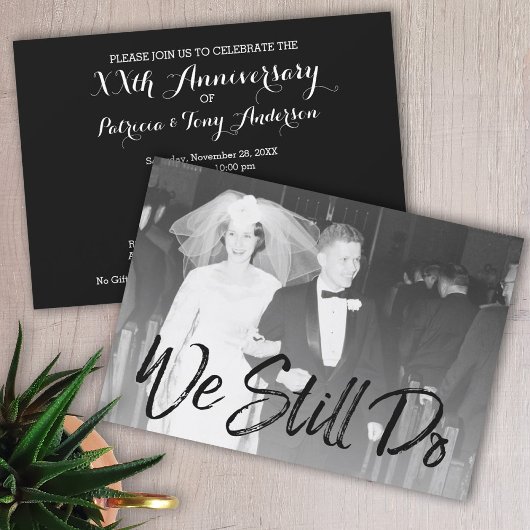 Invitation 50e anniversaire du Mariage et photo - Nous le fai