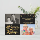 Invitation 50e anniversaire du Mariage, fête des photos d'hie (Debout devant)