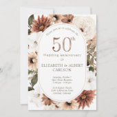 Invitation 50e anniversaire du Mariage floral (Devant)