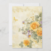 Invitation 50e anniversaire du Mariage Gold et Rose (Dos)