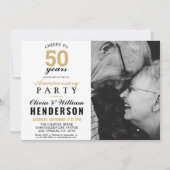 Invitation 50e anniversaire du Mariage | L'or encourage à 50 (Devant)