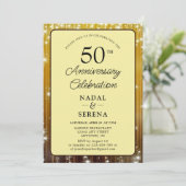 Invitation 50e anniversaire du Mariage Or (Debout devant)