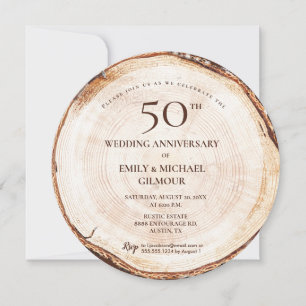 Invitation 50e anniversaire du Mariage Photo personnalisée Bo