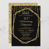 Invitation 50e anniversaire du Mariage surprise (Devant / Derrière)