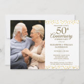 Invitation 50e anniversaire du Mariage Surprise Party 2 Photo (Devant)